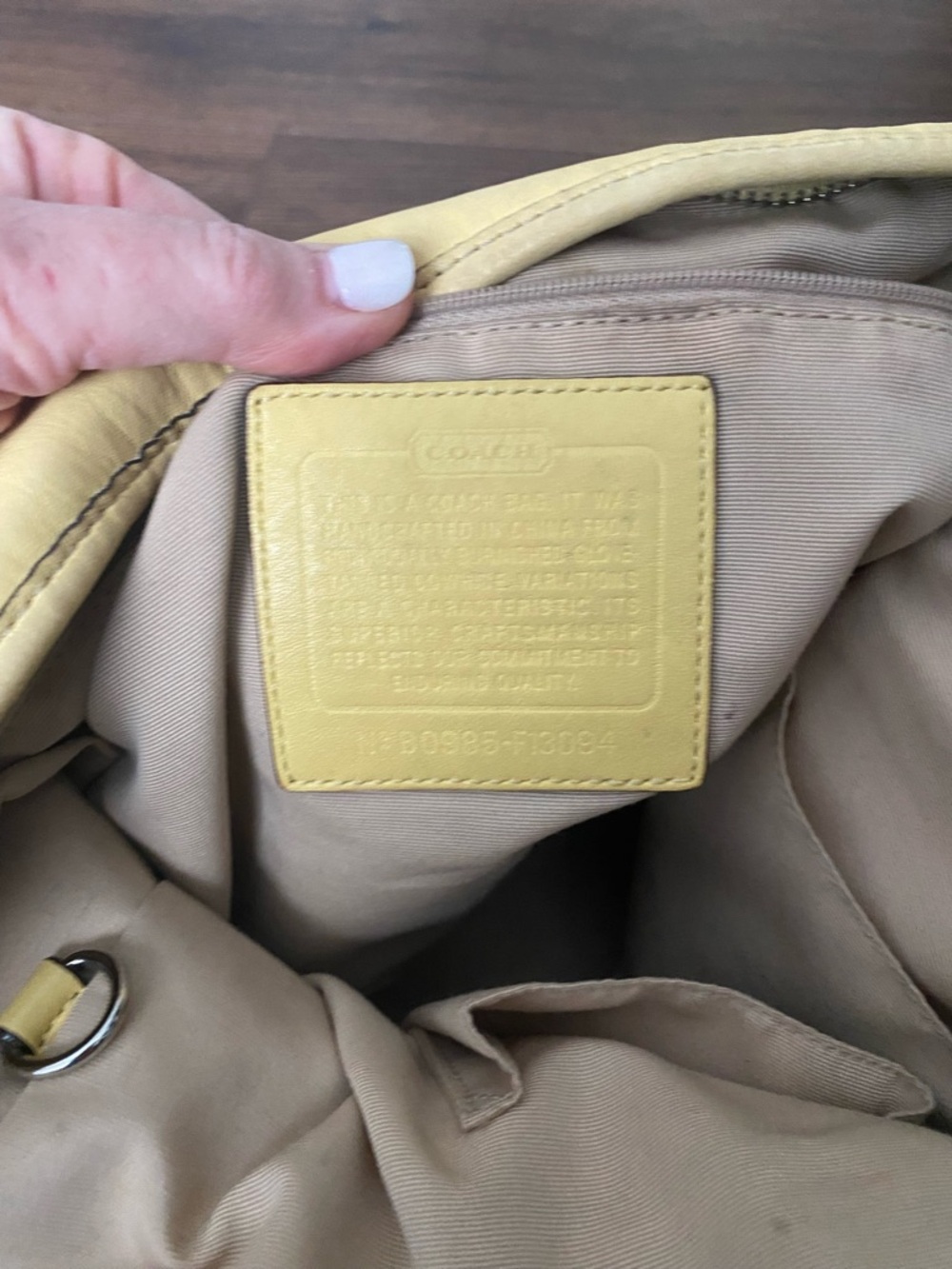 Coach Soft Yellow Leather Shoulder Hobo - Picture 6 of 6